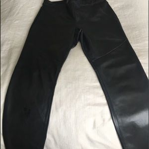Faux leather leggings